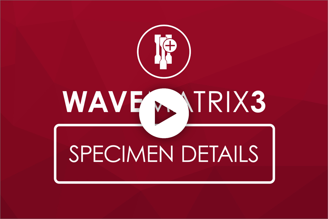 Instron WaveMatrix3 Software Specimen Details Video